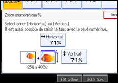 Illustration de l'&eacute;cran du panneau de commande.