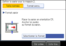 Illustration de l'&eacute;cran du panneau de commande.