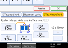 Illustration de l'&eacute;cran du panneau de commande.