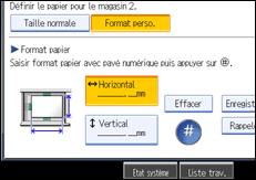 Illustration de l'&eacute;cran du panneau de commande.