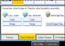 Illustration de l'&eacute;cran du panneau de commande.