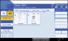 Illustration de l'&eacute;cran du panneau de commande.