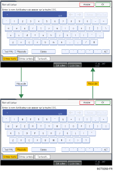 Illustration des touches