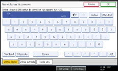 Illustration de l'écran du panneau de commande.
