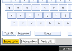 Illustration de l'écran du panneau de commande.
