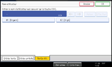 Illustration de l'écran du panneau de commande.