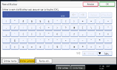 Illustration de l'écran du panneau de commande.