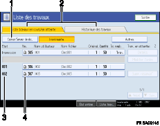 Illustration num&eacute;rot&eacute;e du panneau de commande