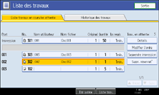 Illustration du panneau de commande