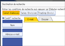 Illustration de l'écran du panneau de commande