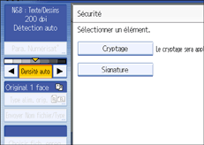 Illustration de l'écran du panneau de commande