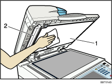Illustration du chargeur de documents (ADF) numéroté