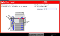 Illustration de l'écran du panneau de commande