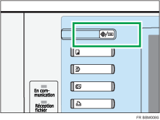 Illustration de la touche Compteur/Outils utilisateur.