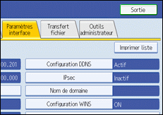 Illustration de l'écran LCD