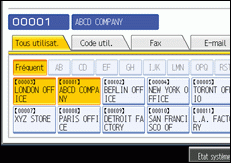Illustration de l'écran LCD