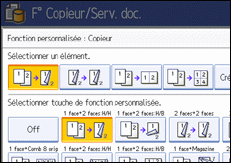 Illustration de l'écran du panneau de commande