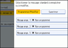 Illustration de l'écran du panneau de commande