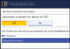 Illustration de l'écran du panneau de commande