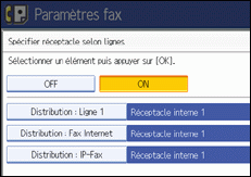 Illustration de l'écran du panneau de commande