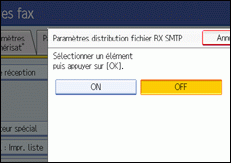 Illustration de l'écran du panneau de commande