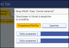 Illustration de l'écran du panneau de commande