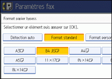Illustration de l'écran du panneau de commande