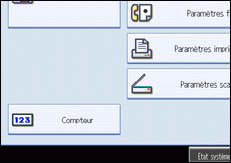 Illustration de l'écran du panneau de commande