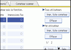 Illustration de l'écran du panneau de commande