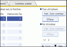 Illustration de l'écran du panneau de commande