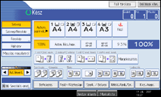 A kezel�panel k&eacute;perny�j&eacute;nek bemutat&aacute;sa