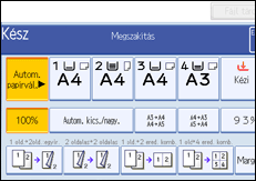 A kezel�panel k&eacute;perny�j&eacute;nek bemutat&aacute;sa
