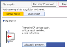 A kezel�panel k&eacute;perny�j&eacute;nek bemutat&aacute;sa