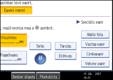 A kezel�panel k&eacute;perny�j&eacute;nek bemutat&aacute;sa