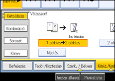 A kezel�panel k&eacute;perny�j&eacute;nek bemutat&aacute;sa