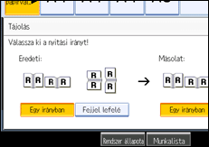 A kezel�panel k&eacute;perny�j&eacute;nek bemutat&aacute;sa