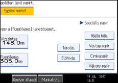 A kezel�panel k&eacute;perny�j&eacute;nek bemutat&aacute;sa