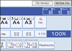 A kezel�panel k&eacute;perny�j&eacute;nek bemutat&aacute;sa
