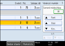 A kezel�panel k&eacute;perny�j&eacute;nek bemutat&aacute;sa