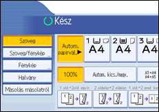 A kezel�panel k&eacute;perny�j&eacute;nek bemutat&aacute;sa