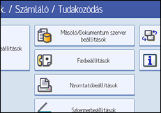 A kezel�panel k&eacute;perny�j&eacute;nek bemutat&aacute;sa