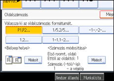 A kezel�panel k&eacute;perny�j&eacute;nek bemutat&aacute;sa