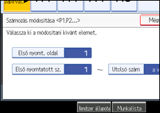 A kezel�panel k&eacute;perny�j&eacute;nek bemutat&aacute;sa