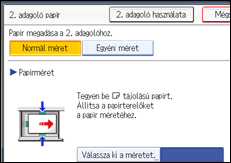 A kezel�panel k&eacute;perny�j&eacute;nek bemutat&aacute;sa