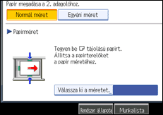 A kezel�panel k&eacute;perny�j&eacute;nek bemutat&aacute;sa