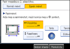 A kezel�panel k&eacute;perny�j&eacute;nek bemutat&aacute;sa