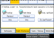 A kezel�panel k&eacute;perny�j&eacute;nek bemutat&aacute;sa