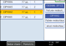 A kezel�panel k&eacute;perny�j&eacute;nek bemutat&aacute;sa