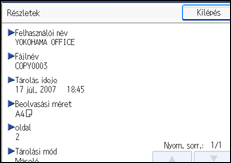 A kezel�panel k&eacute;perny�j&eacute;nek bemutat&aacute;sa