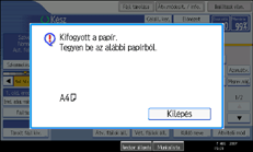 Vezérlőpanel képernyő - kép